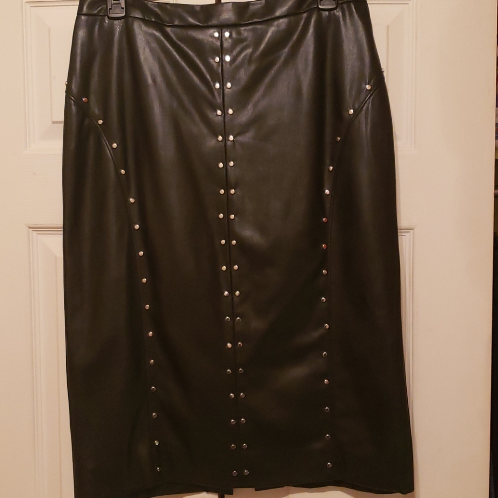 Faux Leather Pencil Skirt